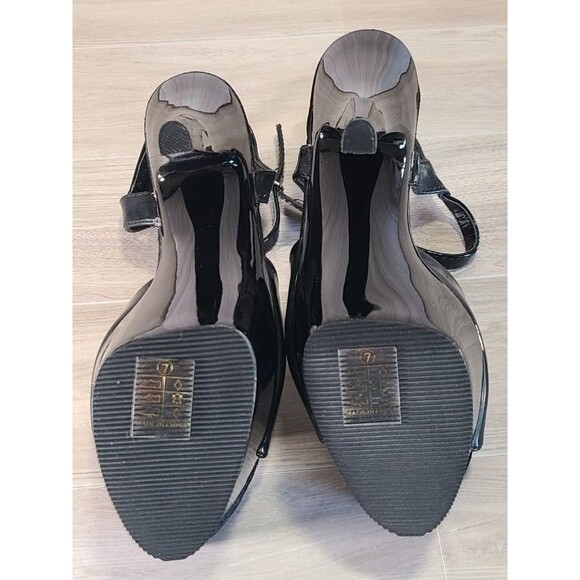 Pleaser Black 4.5" Heels S600 Size 7 NIB – Platform Ankle Strap Stiletto Shoes - Picture 4 of 9